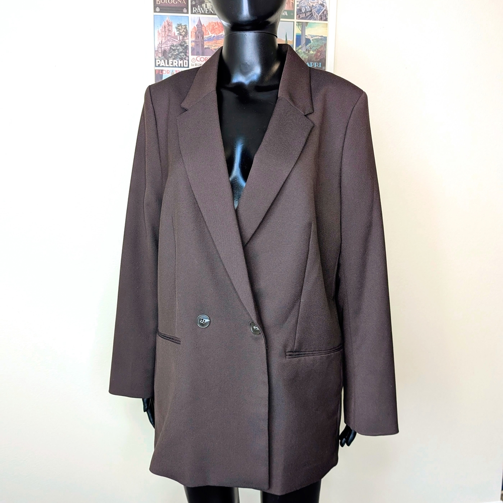 H&M Brown Chocolate Oversized Blazer Size M